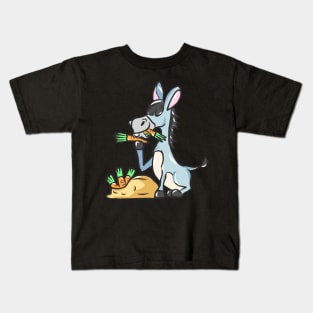 Sweet donkey kids comic donkey mule draft animal Muli Kids T-Shirt